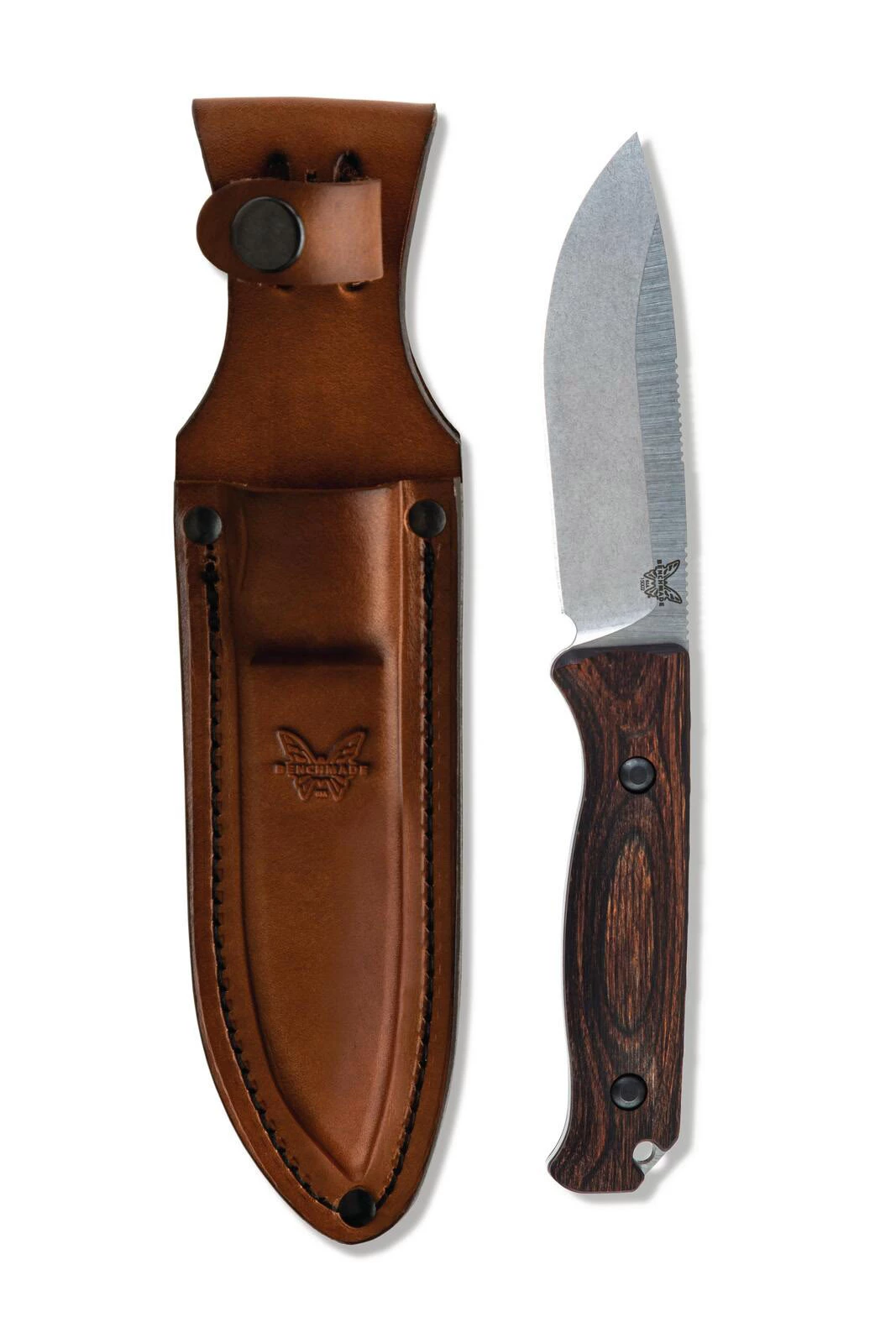 Benchmade Saddle Mountain Skinner CPMS30V Steel Hunting Fixed Blade Knife, Leather Sheath - 15002 3 Benchmade Saddle Mountain Skinner CPMS30V Steel Hunting Fixed Blade Knife, Leather Sheath - 15002