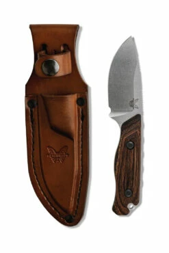 KNIFE SUPPLIES Sales 22 Benchmade Hidden Canyon CPMS30V Steel Hunting Fixed Blade Knife, Leather Sheath - 15017