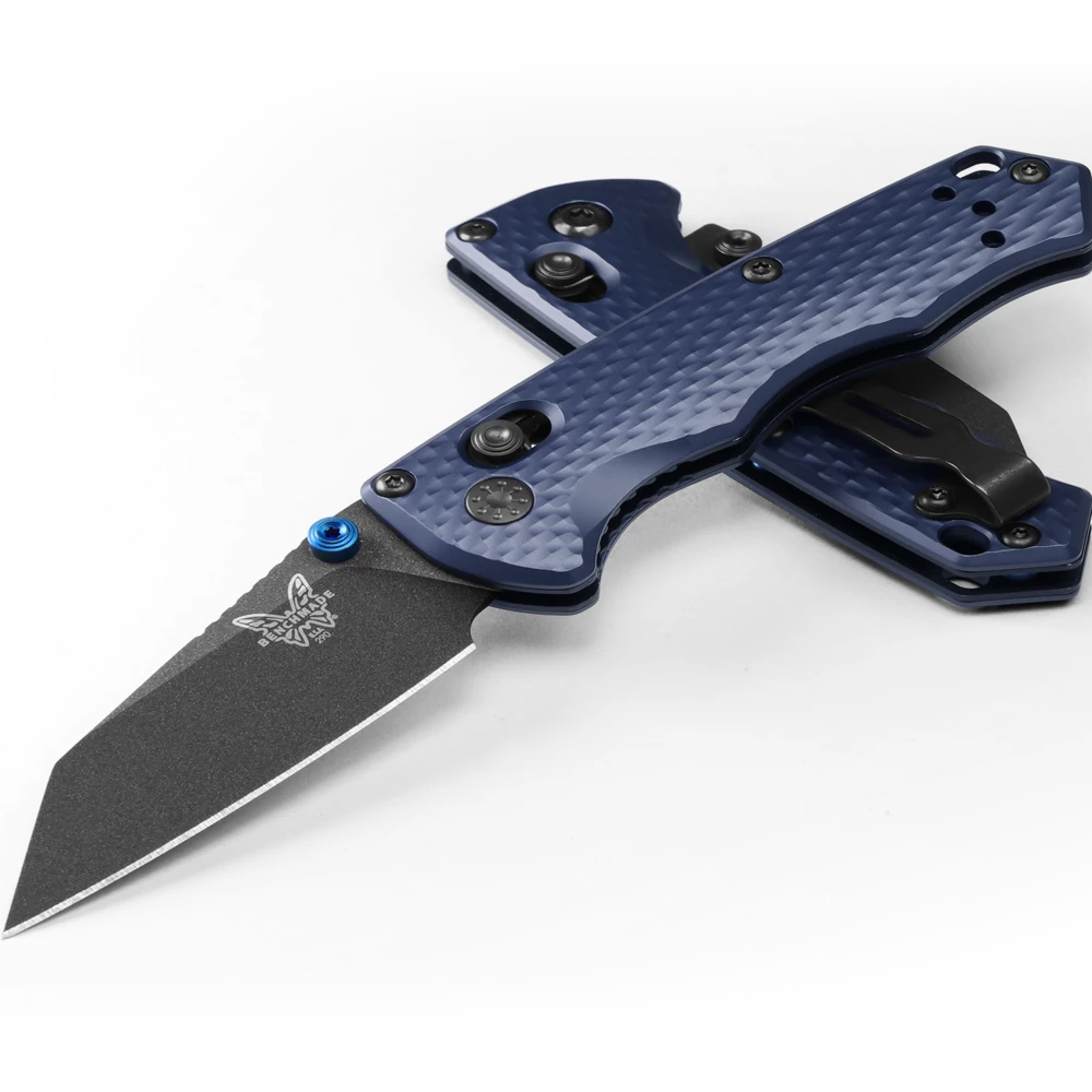 Benchmade Full Immunity Black CPM-M4 Steel Crater Blue Aluminium Handle Folder Knife - 290BK 3 Benchmade Full Immunity Black CPM-M4 Steel Crater Blue Aluminium Handle Folder Knife - 290BK