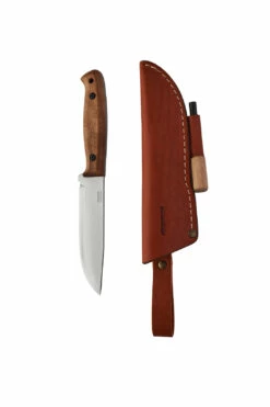 BPS Knives Adventurer CSHF Bushcraft Fixed Blade Knife, Firestarter, Leather Sheath