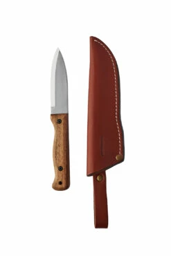 BPS Knives B1 CSH Bushcraft Camping Fixed Blade Knife, Leather Sheath