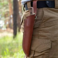 BPS Knives B1 CSH Bushcraft Camping Fixed Blade Knife, Leather Sheath -KNIFE SUPPLIES Sales BPSB1CSH 4