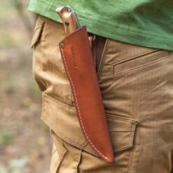 BPS Knives HK1 CSH Compact Hunting Fixed Blade Knife, Leather Sheath -KNIFE SUPPLIES Sales BPSHK1CSH 6