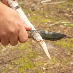 BPS Knives HK1 CSH Compact Hunting Fixed Blade Knife, Leather Sheath -KNIFE SUPPLIES Sales BPSHK1CSH 8