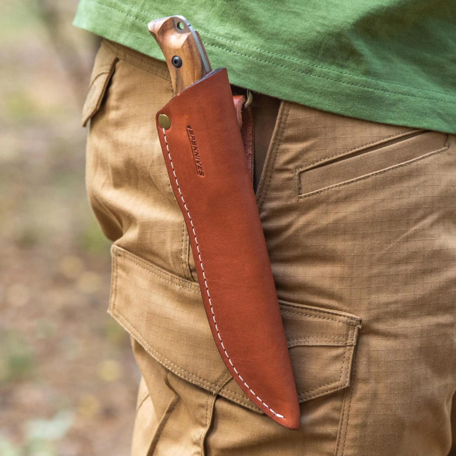 BPS Knives HK1 SSH Compact Hunting Fixed Blade Knife, Leather Sheath 8 BPS Knives HK1 SSH Compact Hunting Fixed Blade Knife, Leather Sheath - Image 6