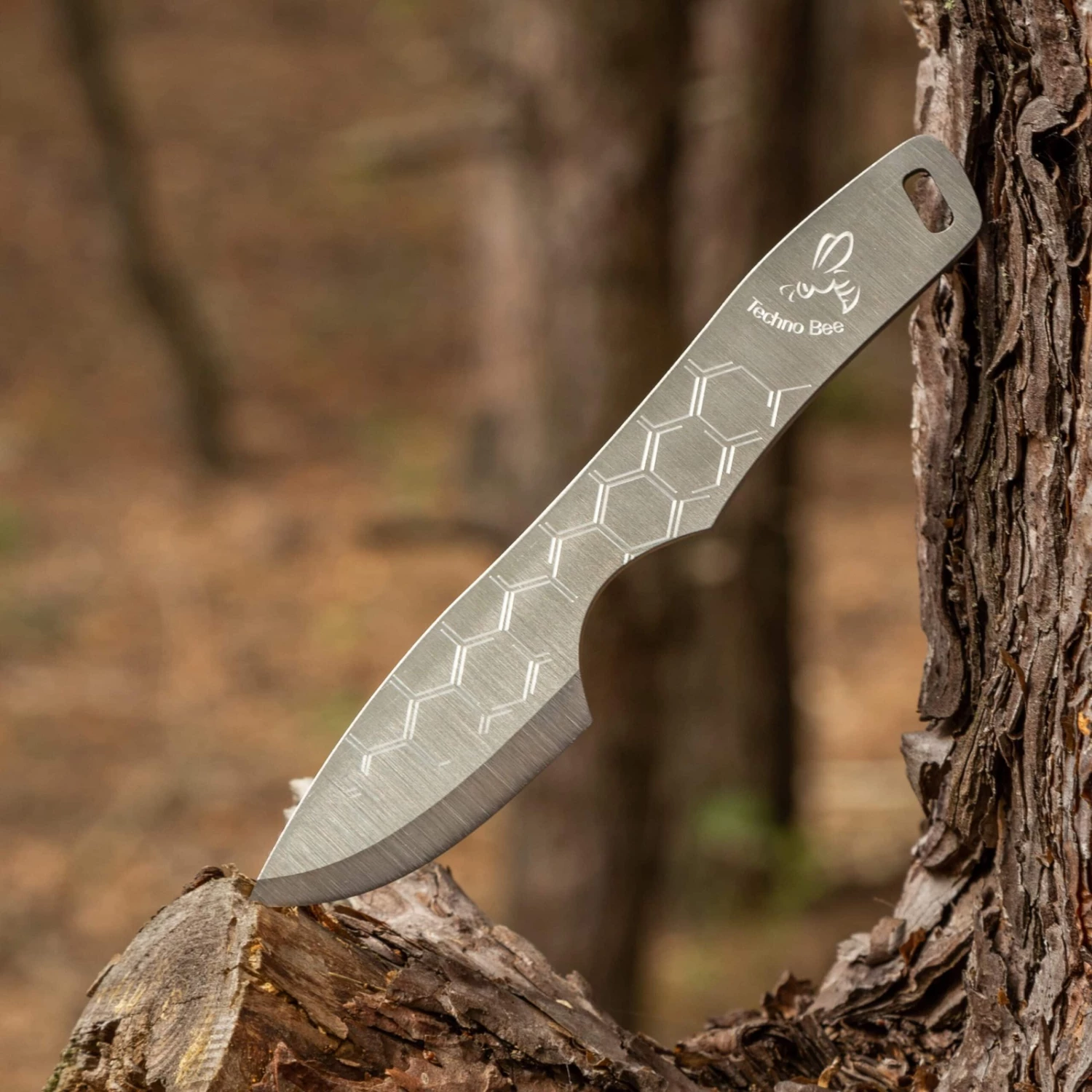 BPS Knives Techno Bee SSH EDC Fixed Blade Knife, Leather Sheath 5 BPS Knives Techno Bee SSH EDC Fixed Blade Knife, Leather Sheath - Image 3