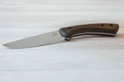 BeaverCraft BSH1 – Traditional Bushcraft Knife (Walnut Handle + Leather Sheath)