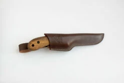 BeaverCraft BSH2 – Traditional Bushcraft Knife (Walnut Handle + Leather Sheath) -KNIFE SUPPLIES Sales BVCBSH2 2
