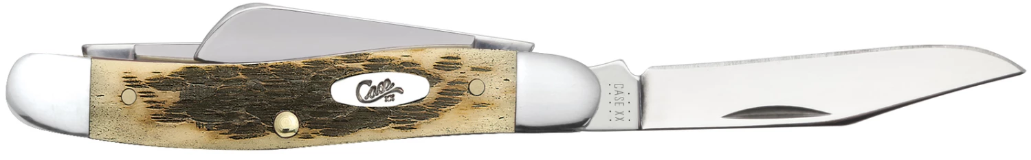 Case Amber Bone Peach Seed Jig (CV) Medium Stockman Folder Knife #00039 4 Case Amber Bone Peach Seed Jig (CV) Medium Stockman Folder Knife #00039 - Image 2