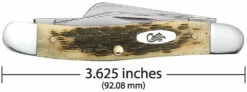 Case Amber Bone Peach Seed Jig (CV) Medium Stockman Folder Knife #00039 10 Case Amber Bone Peach Seed Jig (CV) Medium Stockman Folder Knife #00039 -KNIFE SUPPLIES Sales CA00039 3