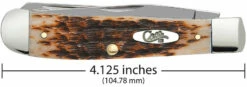 Case Amber Bone Peach Seed Jig (SS) Large Trapper Folder Knife #00164 10 Case Amber Bone Peach Seed Jig (SS) Large Trapper Folder Knife #00164 -KNIFE SUPPLIES Sales CA00164 3