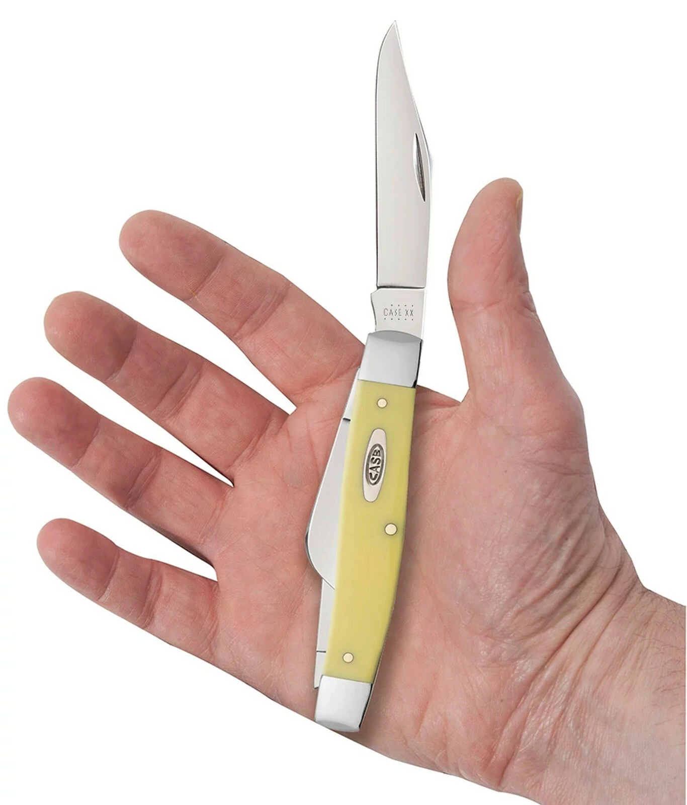Case Yellow Synthetic (CV) Large Stockman Folder Knife #00203 6 Case Yellow Synthetic (CV) Large Stockman Folder Knife #00203 - Image 4