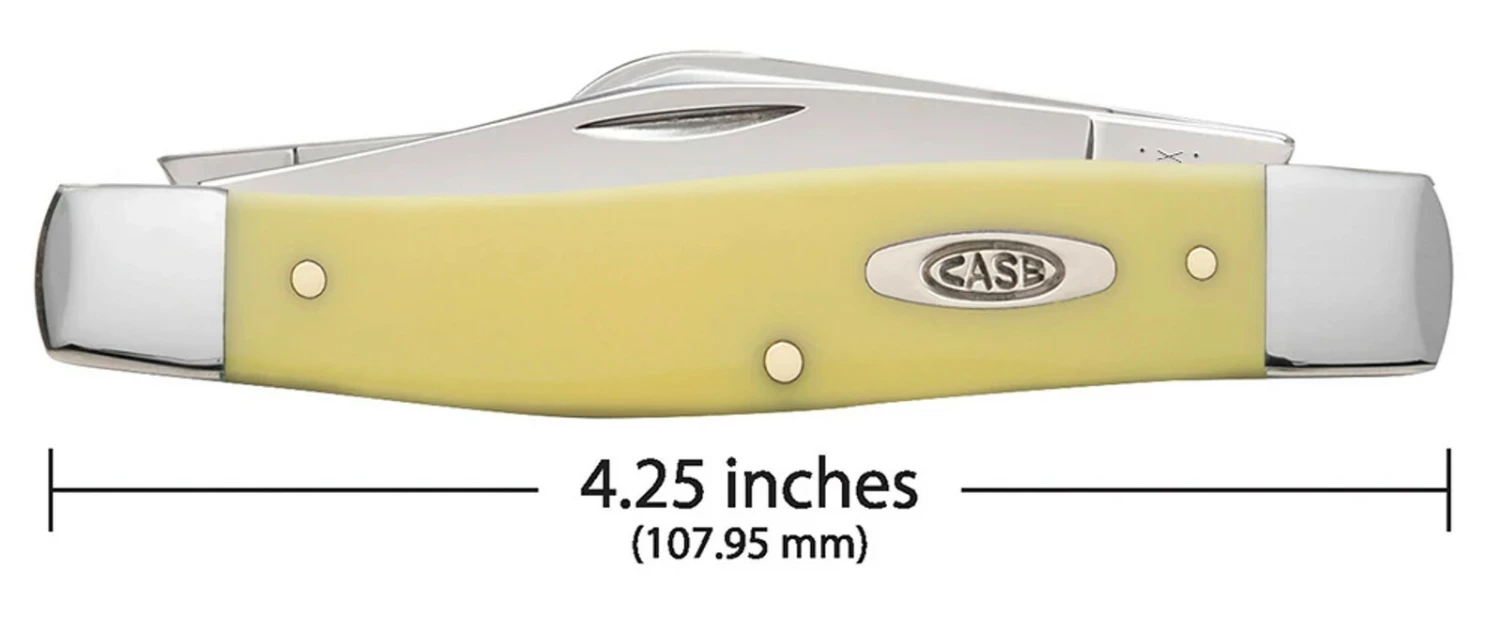 Case Yellow Synthetic (CV) Large Stockman Folder Knife #00203 3 Case Yellow Synthetic (CV) Large Stockman Folder Knife #00203