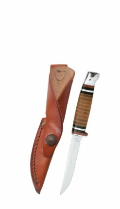 Case Stacked Leather 3" Mini FINN Hunter Fixed Blade Knife With Sheath #379 -KNIFE SUPPLIES Sales CA00379 1