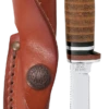 Case Stacked Leather 3" Mini FINN Hunter Fixed Blade Knife With Sheath #379