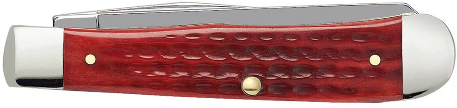 Case Pocket Worn Corn Cob Jig Old Red Bone (SS) Large Trapper Folder Knife #00783 3 Case Pocket Worn Corn Cob Jig Old Red Bone (SS) Large Trapper Folder Knife #00783