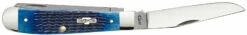 Case Rogers Corn Cob Jig Blue Bone (SS) Large Trapper Folder Knife #02800 -KNIFE SUPPLIES Sales CA02800 1
