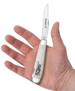 Case Psalm 23 Smooth Natural Bone (SS) Trapper Folder Knife #08795 -KNIFE SUPPLIES Sales CA08795 2