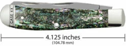 Case Abalone (SS) Large Trapper Folder Knife #12000