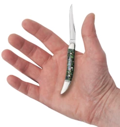 Case Abalone (SS) Small Texas Toothpick Folder Knife #12002 -KNIFE SUPPLIES Sales CA12002 2