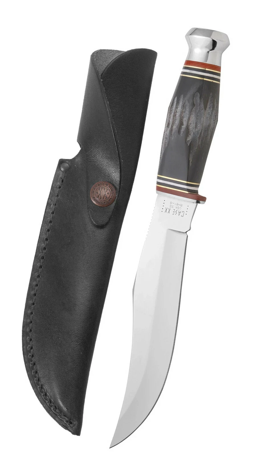 Case Buffalo Horn 6" Skinner Hunter Fixed Blade Knife With Sheath #17910 3 Case Buffalo Horn 6" Skinner Hunter Fixed Blade Knife With Sheath #17910