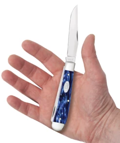 Case Sparxx Smooth Blue Pearl Kirinite® (SS) Large Trapper Folder Knife #23431 9 Case Sparxx Smooth Blue Pearl Kirinite® (SS) Large Trapper Folder Knife #23431 -KNIFE SUPPLIES Sales CA23431 2