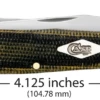 Case Smooth Green And Black Natural Canvas Micarta (SS) Large Trapper Folder Knife #23470
