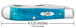 Case Sawcut Jig Caribbean Blue Bone (SS) Large Trapper Folder Knife #25592