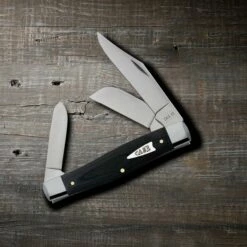 Case Smooth Black Micarta (SS) Large Stockman Folder Knife #27732 13 Case Smooth Black Micarta (SS) Large Stockman Folder Knife #27732 -KNIFE SUPPLIES Sales CA27732 1