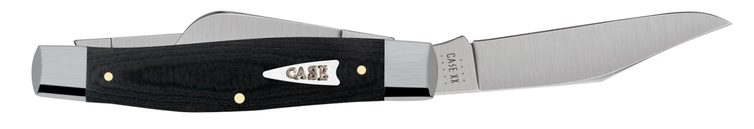 Case Smooth Black Micarta (SS) Large Stockman Folder Knife #27732 5 Case Smooth Black Micarta (SS) Large Stockman Folder Knife #27732 - Image 3