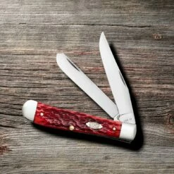 Case Peach Seed Jig Dark Red Bone (CS) Large Trapper Folder Knife #31950 13 Case Peach Seed Jig Dark Red Bone (CS) Large Trapper Folder Knife #31950 -KNIFE SUPPLIES Sales CA31950 1