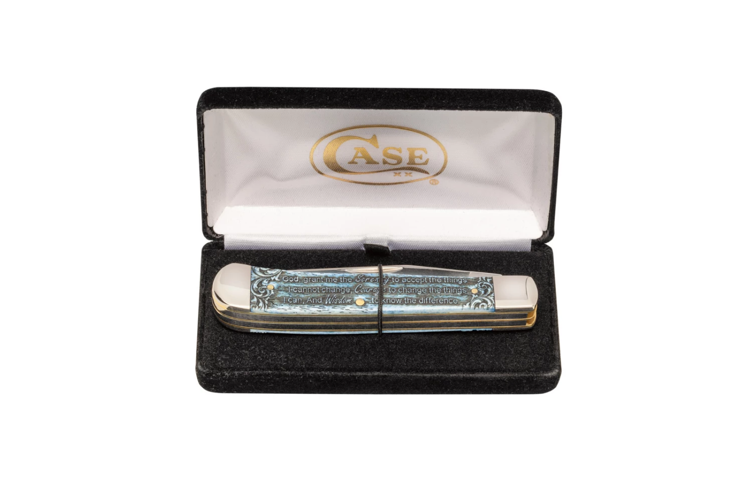 Case Gift Boxed Serenity Prayer Natural Bone (SS) Trapper Folder Knife #38822 6 Case Gift Boxed Serenity Prayer Natural Bone (SS) Trapper Folder Knife #38822 - Image 4