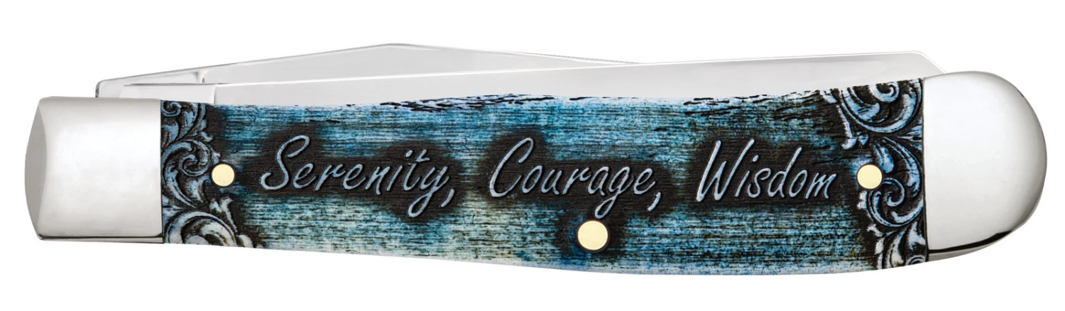 Case Gift Boxed Serenity Prayer Natural Bone (SS) Trapper Folder Knife #38822 3 Case Gift Boxed Serenity Prayer Natural Bone (SS) Trapper Folder Knife #38822