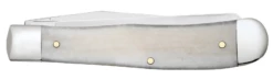 Case War Series WWII Embellished Smooth Natural Bone (SS) Large Trapper Folder Knife #50950