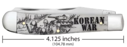 Case War Series Korean War Embellished Smooth Natural Bone (SS) Large Trapper Folder Knife #50951 9 Case War Series Korean War Embellished Smooth Natural Bone (SS) Large Trapper Folder Knife #50951 -KNIFE SUPPLIES Sales CA50951 3