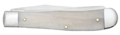 Case War Series Vietnam War Embellished Smooth Natural Bone (SS) Large Trapper Folder Knife #50952