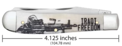 Case War Series Iraqi Freedom Embellished Smooth Natural Bone (SS) Large Trapper Folder Knife #50954 9 Case War Series Iraqi Freedom Embellished Smooth Natural Bone (SS) Large Trapper Folder Knife #50954 -KNIFE SUPPLIES Sales CA50954 3