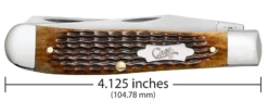 Case Rogers Corn Cob Jig Antique Bone (SS) Large Trapper Folder Knife #52832 9 Case Rogers Corn Cob Jig Antique Bone (SS) Large Trapper Folder Knife #52832 -KNIFE SUPPLIES Sales CA52832 3