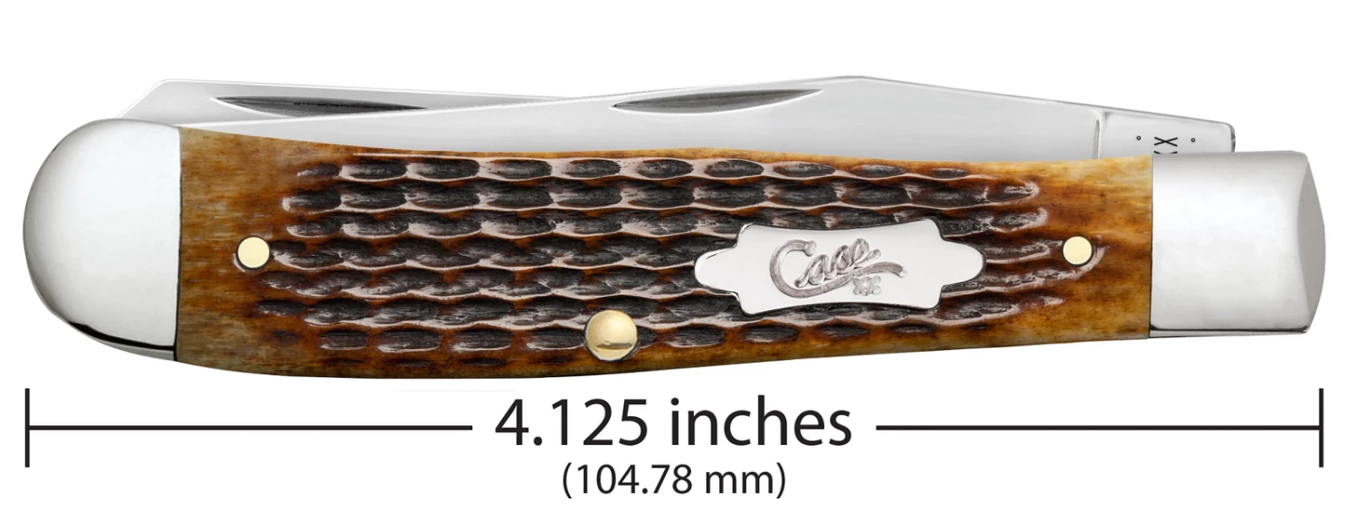 Case Rogers Corn Cob Jig Antique Bone (SS) Large Trapper Folder Knife #52832 6 Case Rogers Corn Cob Jig Antique Bone (SS) Large Trapper Folder Knife #52832 - Image 4