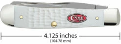 Case Sparxx Standard Jig White Synthetic (SS) Large Trapper Folder Knife #60182