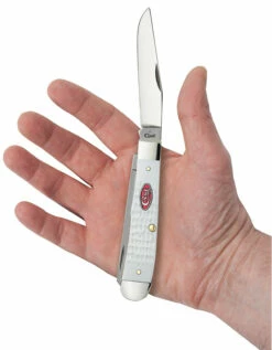 Case Sparxx Standard Jig White Synthetic (SS) Large Trapper Folder Knife #60182 -KNIFE SUPPLIES Sales CA60182 3