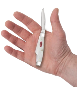 Case Sparxx Standard Jig White Synthetic (SS) Medium Sloped Bolster Stockman Folder Knife #60184 -KNIFE SUPPLIES Sales CA60184 3