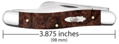 Case Smooth Brown Maple Burl Wood (SS) Large Stockman Folder Knife #64065 -KNIFE SUPPLIES Sales CA64065 3