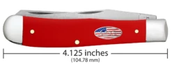 Case American Workman Smooth Red Synthetic (CS) Large Trapper Folder Knife #73930