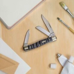 Case Smooth Purple Curly Maple Wood (SS) Medium Stockman Folder Knife #80541 -KNIFE SUPPLIES Sales CA80541 2