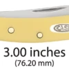 Case Yellow Synthetic (SS) Small Texas Toothpick Folder Knife #81095 -KNIFE SUPPLIES Sales CA81095