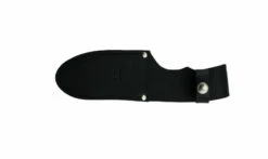 Cudeman Nesmuk Orange Rubber Vanadium Steel Skinner Hunting Fixed Blade Knife, Leather Sheath - 111-