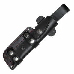 Cudeman BS9 Quercus Olive Green Canvas Vanadium Steel Bushcraft Fixed Blade Knife, Leather Sheath -