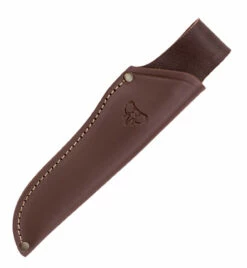 Cudeman Olive Wood Vanadium Steel Classic Hunting Fixed Blade Knife, Leather Sheath - 228-L