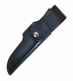 Cudeman Suther Black Micarta Bohler N690CO Steel Hunting Fixed Blade Knife, Leather Sheath - 255-M